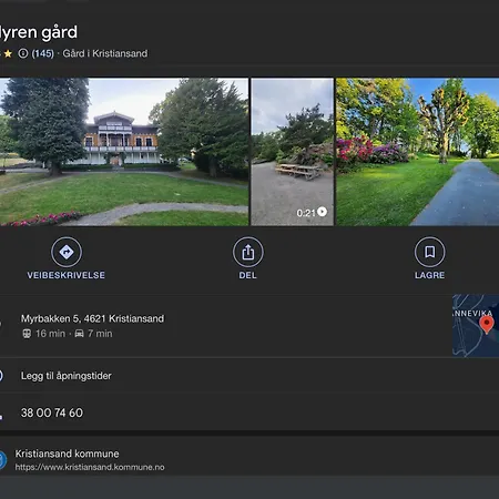 2-roms 5 Min Fra Sentrum Kristiansand